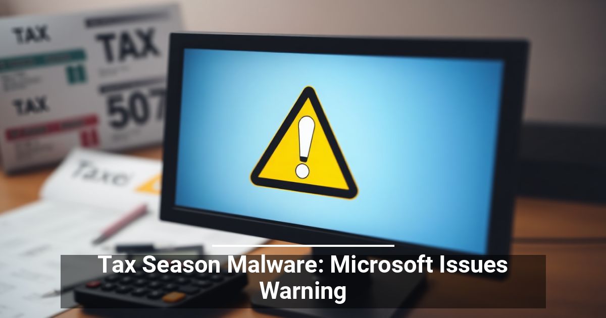 Tax Season Malware: Microsoft Issues Warning